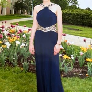 Betsy & Adam Women’s long embroidered, sleeveless dress, Sz: 2